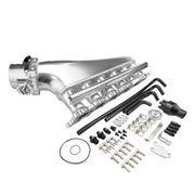Proflow Intake Manifold Kit, Fabricated Aluminium, Polished, For Nissan RB25, Inlet Plenum, 90mm Throttle Body, Fuel Rail Kit - PFEM67525 PFEM67525