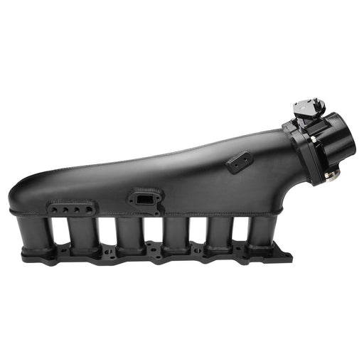 Proflow Intake Manifold Kit, Fabricated Aluminium, Black, For Nissan RB25, Inlet Plenum, 90mm Throttle Body, Fuel Rail Kit - PFEM67525BK