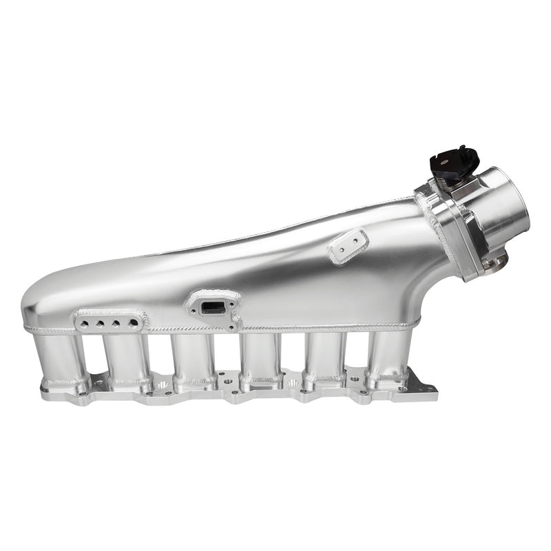 Proflow Intake Manifold Kit, Fabricated Aluminium, Polished, For Nissan RB25, Inlet Plenum, 90mm Throttle Body, Fuel Rail Kit - PFEM67525