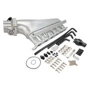 Proflow Intake Manifold Kit, Fabricated Aluminium, Polished, For Nissan RB26 Inlet Plenum, 90mm Throttle Body, Fuel Rail - PFEM67526 PFEM67526