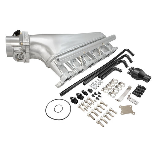 Proflow Intake Manifold Kit, Fabricated Aluminium, Polished, For Nissan RB26 Inlet Plenum, 90mm Throttle Body, Fuel Rail - PFEM67526 PFEM67526