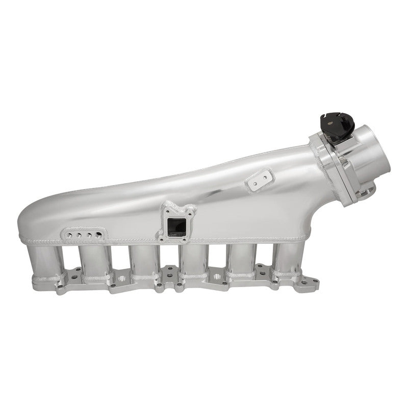 Proflow Intake Manifold Kit, Fabricated Aluminium, Polished, For Nissan RB26 Inlet Plenum, 90mm Throttle Body, Fuel Rail - PFEM67526