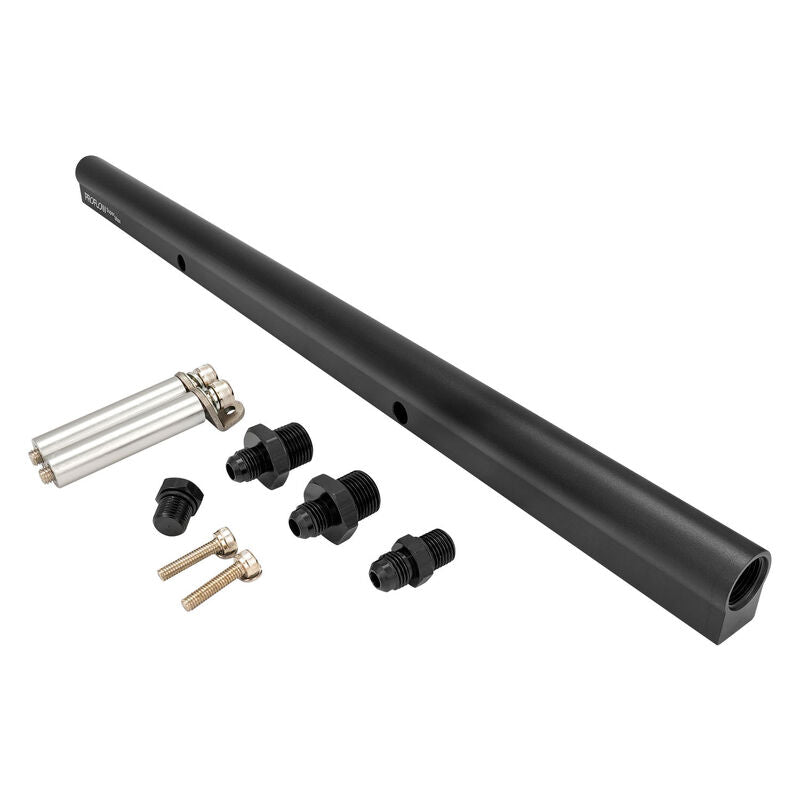 Proflow Intake Manifold Fuel Rail Kit, For Proflow Nissan RB30 Inlet Plenum, Aluminium, Black - PFEM67530BK-FR PFEM67530BK-FR