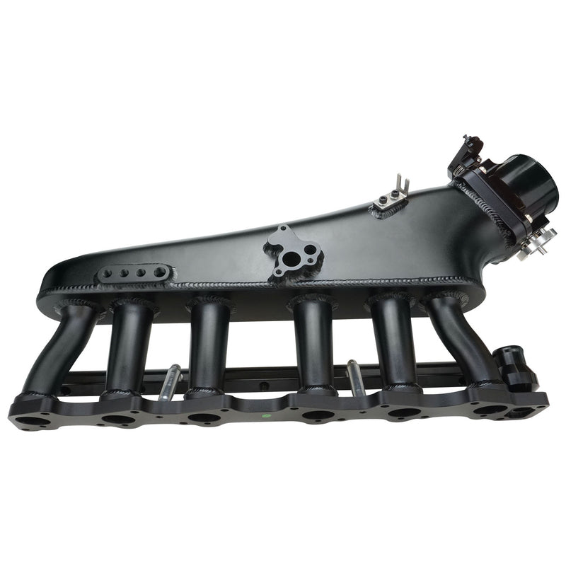 Proflow Intake Manifold Kit, Fabricated Aluminium, Black, For Nissan, Commodore RB30, Inlet Plenum, 90mm Throttle Body, Fuel Rail Kit - PFEM67530BK