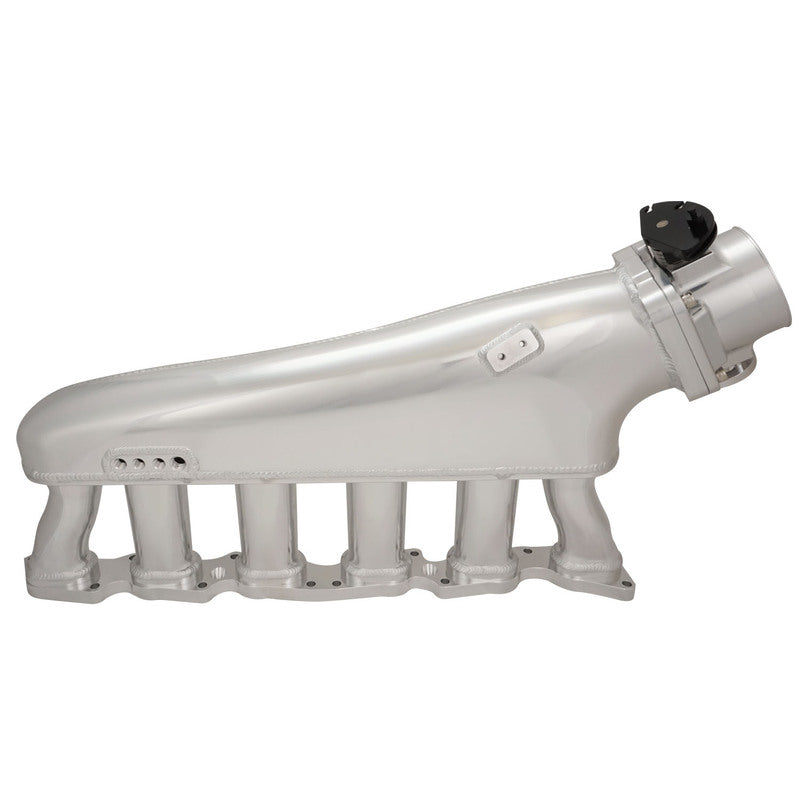 Proflow Intake Manifold Kit, Fabricated Aluminium, Polished, For Nissan TB48 Inlet Plenum, 90mm Throttle Body, Fuel Rail Polished - PFEM67535