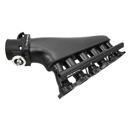 Proflow Intake Manifold Kit, Fabricated Aluminium, Black, For Nissan TB48 Inlet Plenum, 90mm Throttle Body, Fuel Rail - PFEM67535BK PFEM67535BK