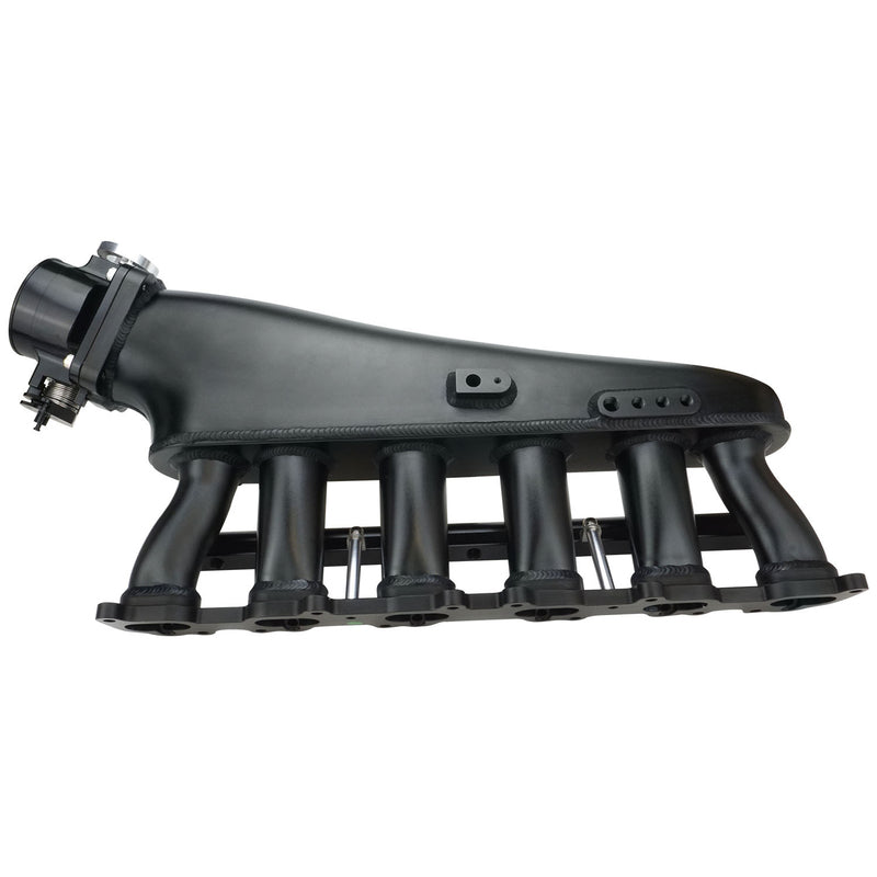 Proflow Intake Manifold Kit, Fabricated Aluminium, Black For Toyota 1FZ-FE Inlet Plenum, 90mm Throttle Body, Fuel Rail - PFEM67545BK