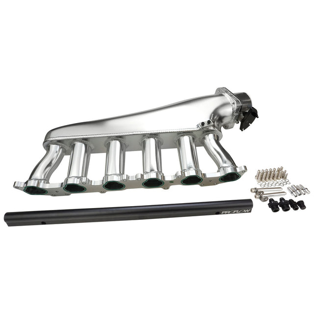 Proflow Intake Manifold Kit, Fabricated Aluminium, Polished For Toyota 1FZ-FE Inlet Plenum, 90mm Throttle Body, Fuel Rail - PFEM67545 PFEM67545