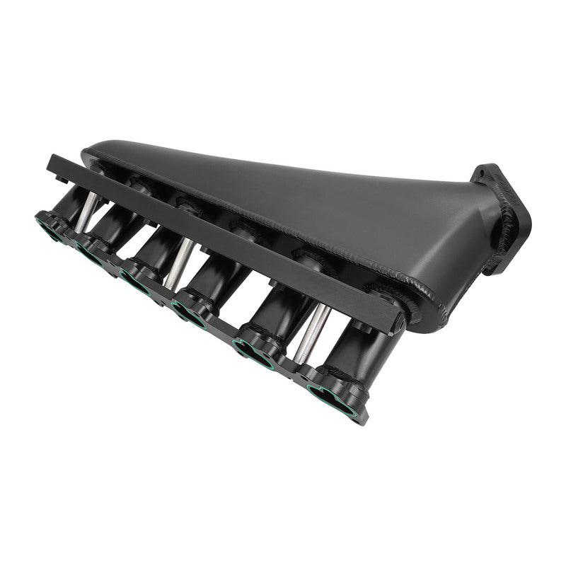 Proflow Intake Manifold Kit V2, For Ford Falcon XR6 BA/BF/FG Barra, Fabricated Aluminium, Black, 80mm Bore - PFEM67740BK