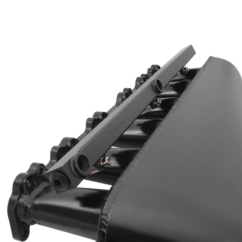 Proflow Intake Manifold Kit V2, For Ford Falcon XR6 BA/BF/FG Barra, Fabricated Aluminium, Black, 80mm Bore - PFEM67740BK