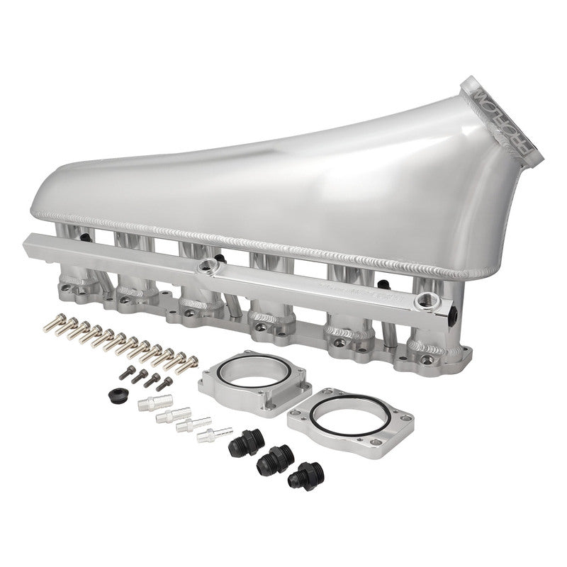 Proflow Intake Manifold Kit V2, For Ford Falcon XR6 BA/BF/FG Barra, Fabricated Aluminium, Polished, 80mm Bore - PFEM67740 PFEM67740