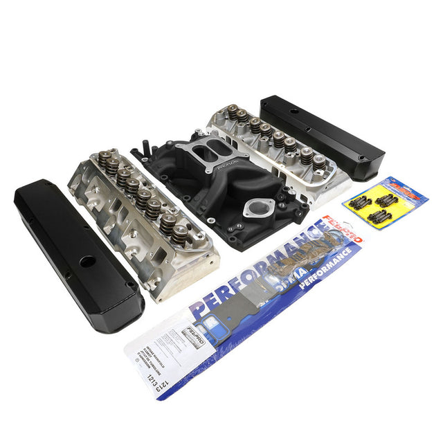 Proflow Cylinder Head AirMax 180 & Intake Kit, Manifold, AirMax Aluminium, Black, Square Bore, SB For Chrysler - PFEM7576-BK-HEADS PFEM7576-BK-HEADS