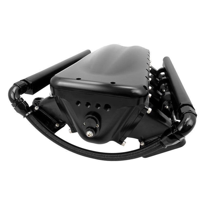 Proflow Billet CNC LS Intake Manifold Kit, SuperMax Plus, For Holden Commodore LS3/L92, 102mm Bore, Gloss Black - PFEMB69001