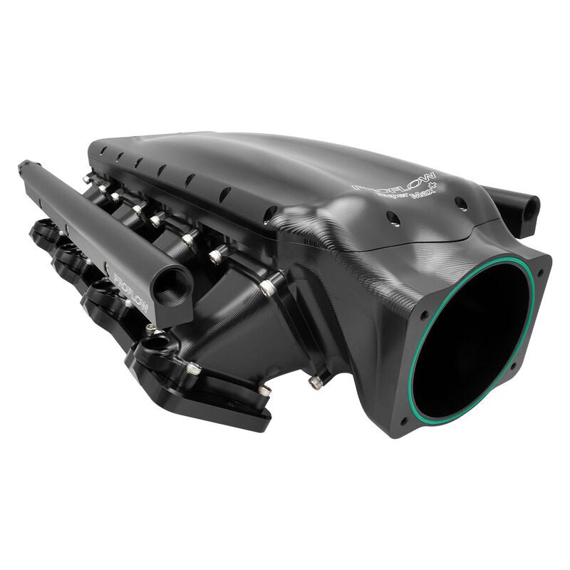 Proflow Billet CNC LS Intake Manifold Kit, SuperMax Plus, For Holden Commodore LS3/L92, 102mm Bore, Gloss Black - PFEMB69001 PFEMB69001