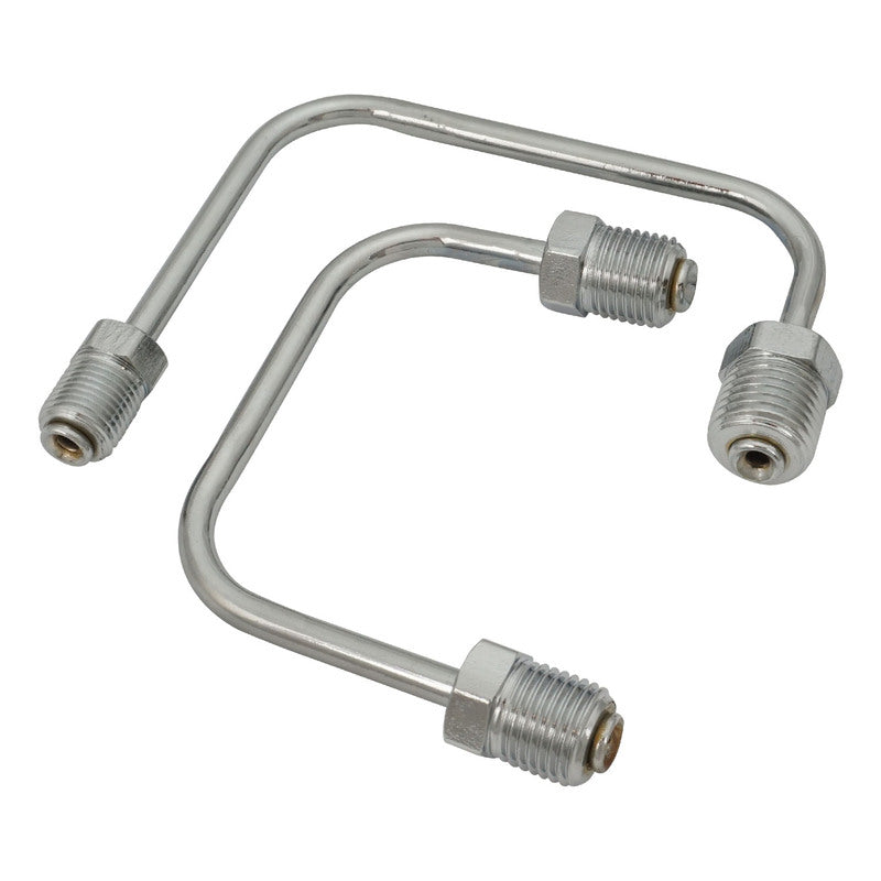 Proflow Brake Line Kit, Master Cylinder to Proportioning Valve, 1/2in. to 3/8in. - 7/16in. to 3/8in. Chrome, Pair - PFEMC004CH PFEMC004CH