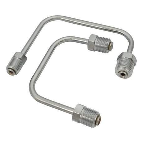 Proflow Brake Line Kit, Master Cylinder to Proportioning Valve, 1/2in. to 3/8in. - 7/16in. to 3/8in. Chrome, Pair - PFEMC004CH PFEMC004CH