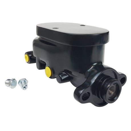Proflow Master Cylinder, Universal Gm, Flat Top Aluminium, Black, 1.00 in. Bore, Dual Bowl, Ports Both side, Each - PFEMC1321FTBK PFEMC1321FTBK
