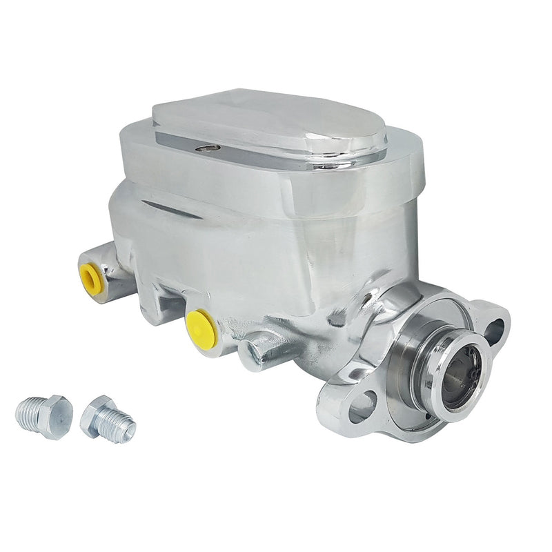 Proflow Master Cylinder, Universal GM, Raised Top Aluminium, Polished, 1.125 in. Bore, Dual Bowl, Ports Both side, Each - PFEMC2912A PFEMC2912A