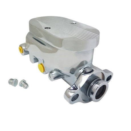Proflow Master Cylinder, Flat Top Aluminium, Polished, 1.125 in. Bore, Dual Bowl, Ports Both side, Each - PFEMC2912FTCH PFEMC2912FTCH