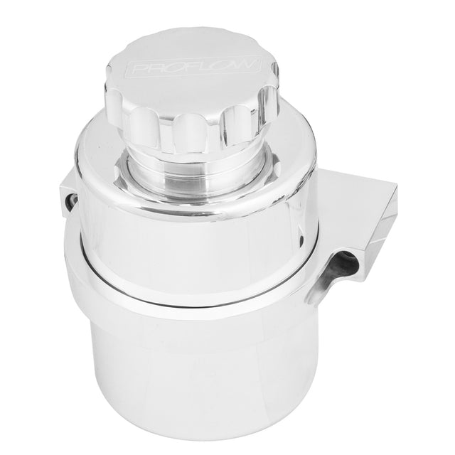 Proflow Master Cylinder Reservoir, Remote or Direct Mount, 130mm Height, 80mm Dia, Billet Aluminium, Polished - PFEMC300P PFEMC300P
