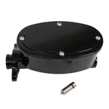 Proflow Master Cylinder, Aluminum, Black Powdercoat, 1-1/8 in. Bore, Dual Bowl, Front Disc/Rear Drum - PFEMC8559-BK