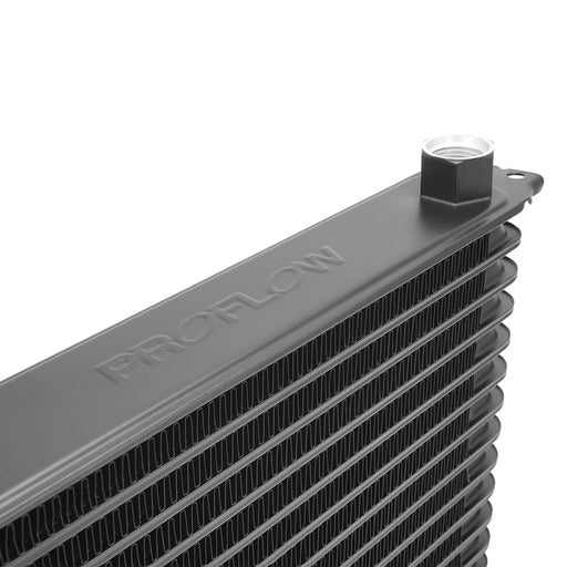 Proflow Oil Cooler, Ultra Pro Aluminium Black, 7-Row 340mm x 90mm x 50mm Female AN10 lnlet/Outlet - PFEOC7