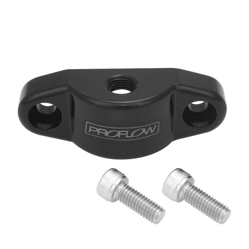 Proflow Oil Cooler Bypass Plate, Suits LS Engines, 1/8'' NPT Port, Billet Aluminum, Black - PFEOCB-LS