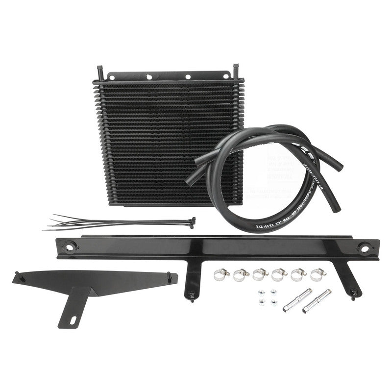 Proflow Transmission Oil Cooler Kit, For Holden Commodore VE V6 & V8, 280 x 255 x 19mm, 3/8'' Barb, Black Powdercoated - PFEOCVE-KIT PFEOCVE-KIT