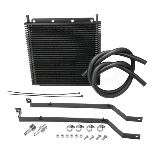 Proflow Transmission Oil Cooler Kit, For Holden Commodore VT S2 / VX V6 & V8, 280 x 255 x 19mm, 3/8'' Barb, Black Powdercoated - PFEOCVT-KIT PFEOCVT-KIT