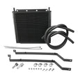 Proflow Transmission Oil Cooler Kit, For Holden Commodore VT S2 / VX V6 & V8, 280 x 255 x 19mm, 3/8'' Barb, Black Powdercoated - PFEOCVT-KIT PFEOCVT-KIT