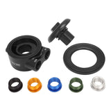 Proflow Oil Filter Bypass Adaptor, Spin-On 90 Deg, -08AN ORB, Black Anodized Universal, - PFEOS-OB2000 PFEOS-OB2000