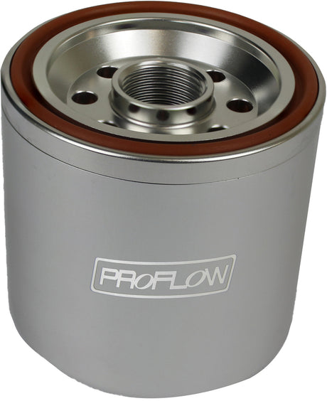 Proflow Oil Filter, Billet Aluminium Spin-on Silver Performance 20mm x 1.5 Thread - PFEOS314 PFEOS314