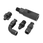 Proflow External Oil Feed Line Kit, Suit Ford 302-351 Cleveland, External Oil Supply Modification, Black Stainless PTFE Braided Hose, Kit - PFEOSFD-CLEV-BK