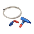 Proflow External Oil Feed Line Kit, Suit Ford 302-351 Cleveland, External Oil Supply Modification, Stainless PTFE Braided Hose, Kit - PFEOSFD-CLEV PFEOSFD-CLEV