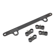 Proflow Oil & Water Line Feed Bracket Kit, Billet Aluminium, For Ford Barra XR6, Black Anodised w/Seperators - PFEOSFDBKT