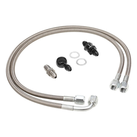 Proflow Turbo Oil Feed Stainless Braided Line Kit, 30 Micron Filter, For Ford Falcon Barra BA-BF, XR6 Turbo - PFEOSFDTBO PFEOSFDTBO