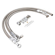 Proflow Turbo Oil & Water Line Feed Kit, Stainless Braided Hose, For Nissan & Holden RB20, RB25, RB30 - PFEOSNISRB PFEOSNISRB