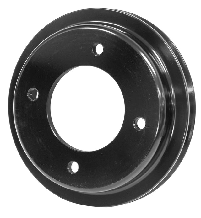Proflow Crank Pump Pulley, V-Belt, 1-Groove, Aluminum Black For Holden V8 253, 308 Red Motor, Each - PFEP43404BK PFEP43404BK