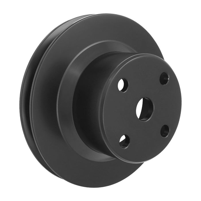 Proflow Water Pump Pulley, V-Belt, 1-Groove, Black Aluminium, For Holden V8 ,308, VK-On Black Motor, Each - PFEP43405BK