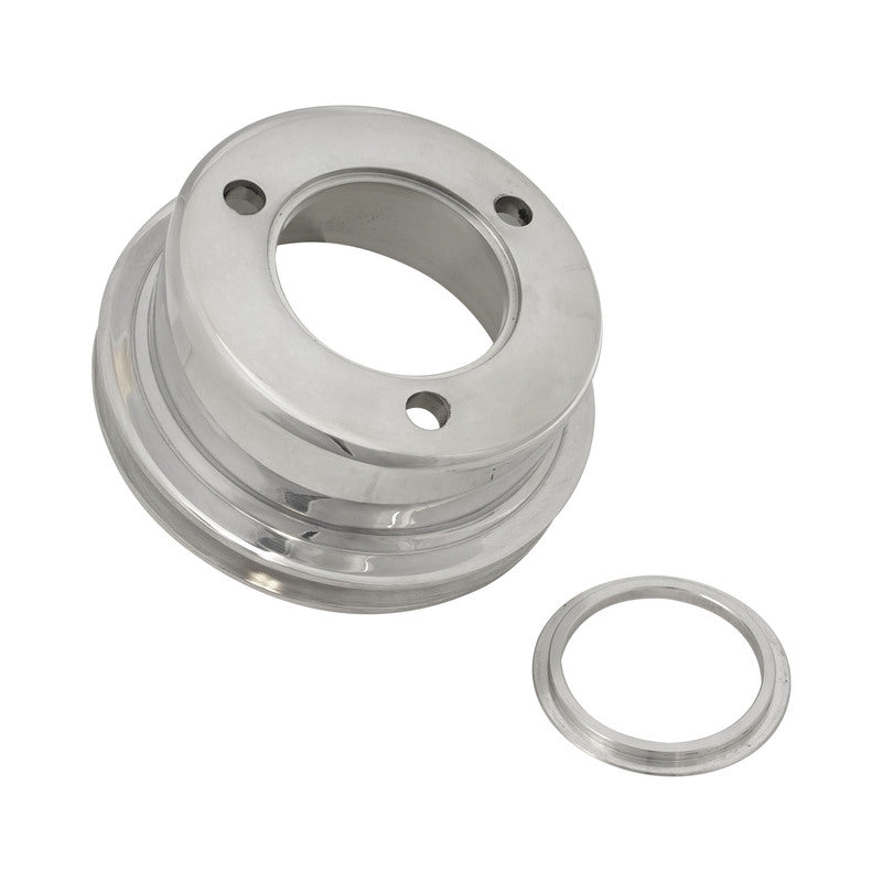 Proflow Billet Pulley, V-Belt Crankshaft For Ford SB, For Ford Windsor 3 Bolt 1-Groove, With Removeable Balancer Spigot, Anodised Aluminium - PFEP8826