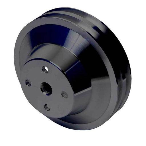 Proflow Pulley, V-Belt Water Pump BB Chev 396-454 Long Water Pump 2-Groove, Black Aluminium - PFEP8838BK PFEP8838BK