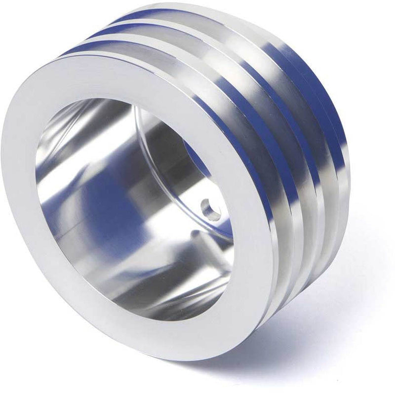 Proflow Pulley, V-Belt Crankshaft BB Chev Long Water Pump 3-Groove, Black Aluminium, Each - PFEP8845P PFEP8845P