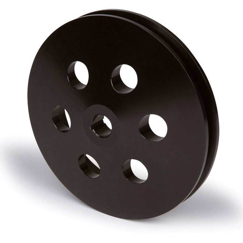 Proflow Pulley, V-Belt Power Steering Early GM, Single Groove, 5.800in Diameter, Suit 5/8 Keyed Shaft, Black Aluminium - PFEP8848BK PFEP8848BK