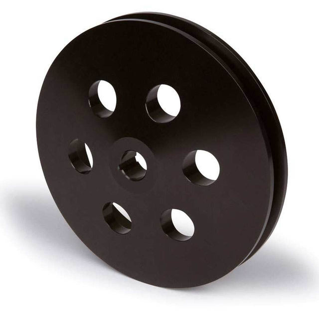 Proflow Pulley, V-Belt Power Steering Early GM, Single Groove, 5.800in Diameter, Suit 5/8 Keyed Shaft, Black Aluminium - PFEP8848BK PFEP8848BK