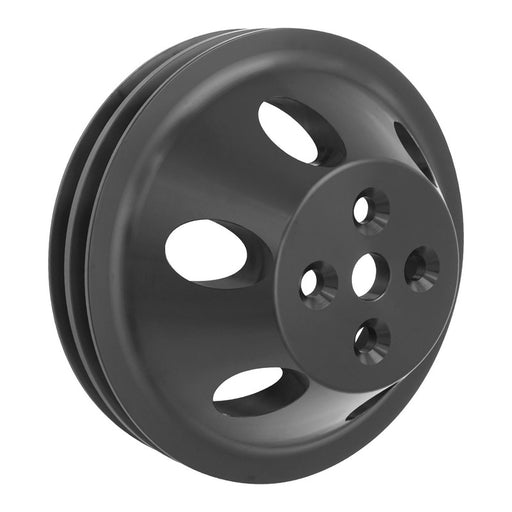 Proflow Pulley, V-Belt Water Pump SB Chev Short Water Pump 2-Groove, Black Aluminium - PFEP8852BK PFEP8852BK