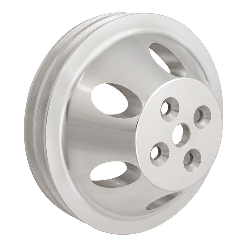 Proflow Pulley, V-Belt Water Pump SB Chev Short Water Pump 2-Groove, Polished Aluminium - PFEP8852P PFEP8852P