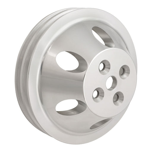 Proflow Pulley, V-Belt Water Pump SB Chev Short Water Pump 2-Groove, Polished Aluminium - PFEP8852P PFEP8852P