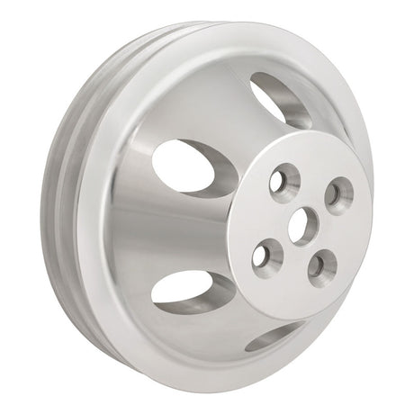 Proflow Pulley, V-Belt Water Pump SB Chev Short Water Pump 2-Groove, Polished Aluminium - PFEP8852P PFEP8852P