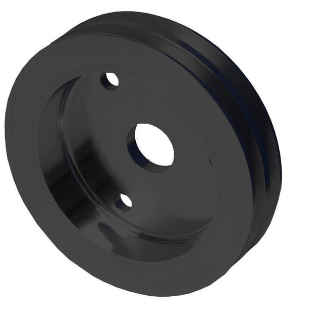 Proflow Pulley, V-Belt Crankshaft SB Chev Short Water Pump 2-Groove, Black Aluminium - PFEP8853BK PFEP8853BK