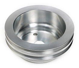 Proflow Pulley, V-Belt Crankshaft SB Chev Long Water Pump 2-Groove, Polished Aluminium - PFEP8857P PFEP8857P